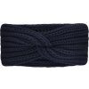 Pletená čelenka s efektním stočením modrá námořní