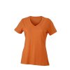 Zajímavé dámské módní tričko v barevném melíru oranžová