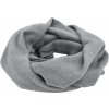 Jemná fleecová šála, tunel světle šedý melír
