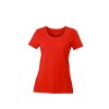 Dámské tričko s módní strukturou a štepováním červená