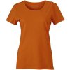 Dámské tričko s módní strukturou a štepováním oranžová