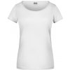 Dámské tričko z Bio bavlny s kulatým hlubším výstřihem a rolovaným lemem bílá