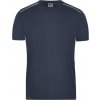 Pánské pracovní tričko s kontrastní vsadkou vpředu a vzadu modrá námořní