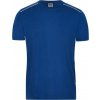 Pánské pracovní tričko s kontrastní vsadkou vpředu a vzadu modrá královská