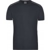 Pánské pracovní tričko s kontrastní vsadkou vpředu a vzadu carbon