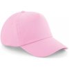 Dětská 5 panelová kšiltovka pro děti s tvarovaným kšiltem růžová