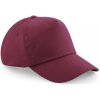 Dětská 5 panelová kšiltovka pro děti s tvarovaným kšiltem vínová