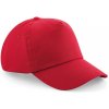 Dětská 5 panelová kšiltovka pro děti s tvarovaným kšiltem červená