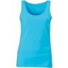 elastické dámské tílko, top bez rukávů modrá