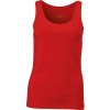 elastické dámské tílko, top bez rukávů červená