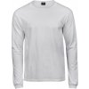 Pánské triko s dlouhým rukávem z kvalitního materiálu česané bavlny předeprané proti srážen bílá