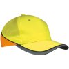 Pracovní 6 panelová kšiltovka ve výrazných neonových barvách fluo žlutá