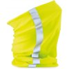 Prodyšný multifunkční tubus, šátek s reflexním pruhem fluo žlutá