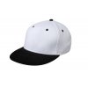 Kšiltovka s rovným kšiltem Snapback bílá černá 
