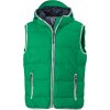 Pánská prošívaná vesta s kapucí v designu pro yachting zelená