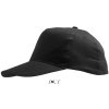 Dětská slabší kšiltovka s 5 panely černá