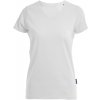 Dámské luxusní tričko z Bio bavlny s výstřihem do V do velikost 5XL bílá
