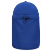 mb6243 6 panel cap with neck guard blue unisex.55677 detail 80624