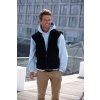 Pánská teplá fleece vesta tmavě šedá do 4XL