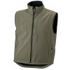 Odolná funkční pánská softshellová vesta olivová