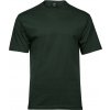 Pánské kvalitní tričko z předeprané bavlny zelená tmavá