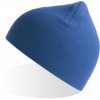 Dětská pletená čepice bez lemu z Bio bavlny modrá královská