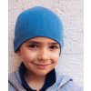 Dětská pletená čepice bez lemu z Bio bavlny