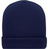 Zimní čepice v klasickém střihu s ohrnutým lemem. modrá námořní