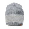 Melírovaná čepice v módním žebrovaném designu světle šedá