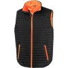 Pánská polstrovaná prošívaná vesta černá-oranžová