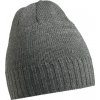 Těsně přiléhající pletená čepice s žebrovanými okraji šedá tmavá