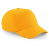 5 panelová bavlna kšiltovka s přetvarovaným kšiltem žlutá zlatavá