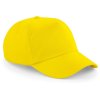 5 panelová bavlna kšiltovka s přetvarovaným kšiltem žlutá