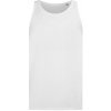 Pánské bavlněné tílko s úzce lemovaným výstřihem a průramky bílá