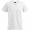 Pánské kvalitní tričko vyšší gramáže s výstřihem do V bílá