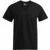 Pánské kvalitní tričko vyšší gramáže s výstřihem do V černá