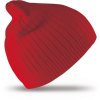 Bavlněná pletená žebrovaná čepice RC074X červená