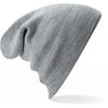 Čepice s lemem z dvouvrstvého úpletu šedý melír