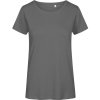 Dámské kvalitní tričko ležérního střihu vyšší gramáže z Bio bavlny šedá ocelová