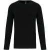 Pánské přiléhavé triko s dlouhým rukávem. a elastanem černá