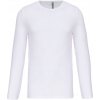 Pánské přiléhavé triko s dlouhým rukávem. a elastanem bílá