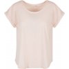 Dámské tričko s delším zadním dílem z slubové příze růžová