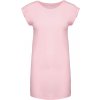 Dámské lehké dlouhé tričko nebo tričko šaty růžová