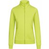 Dámská pracovní mikina na zip se stojáčkem EXCD zelená jablíčková