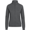 Dámská pracovní mikina na zip se stojáčkem EXCD šedá ocelová