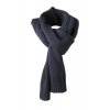 Klasická šála pletená z příze melange navy