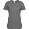 Dámské bavlněné tričko Classic Fitted šedá