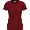 Dámské bavlněné tričko Classic Fitted bordó