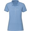 Dámská polokošile piqué s elastanem 566F Modrá nebeská