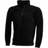 Mikina z těžkého fleecu s polovičním zipem černá